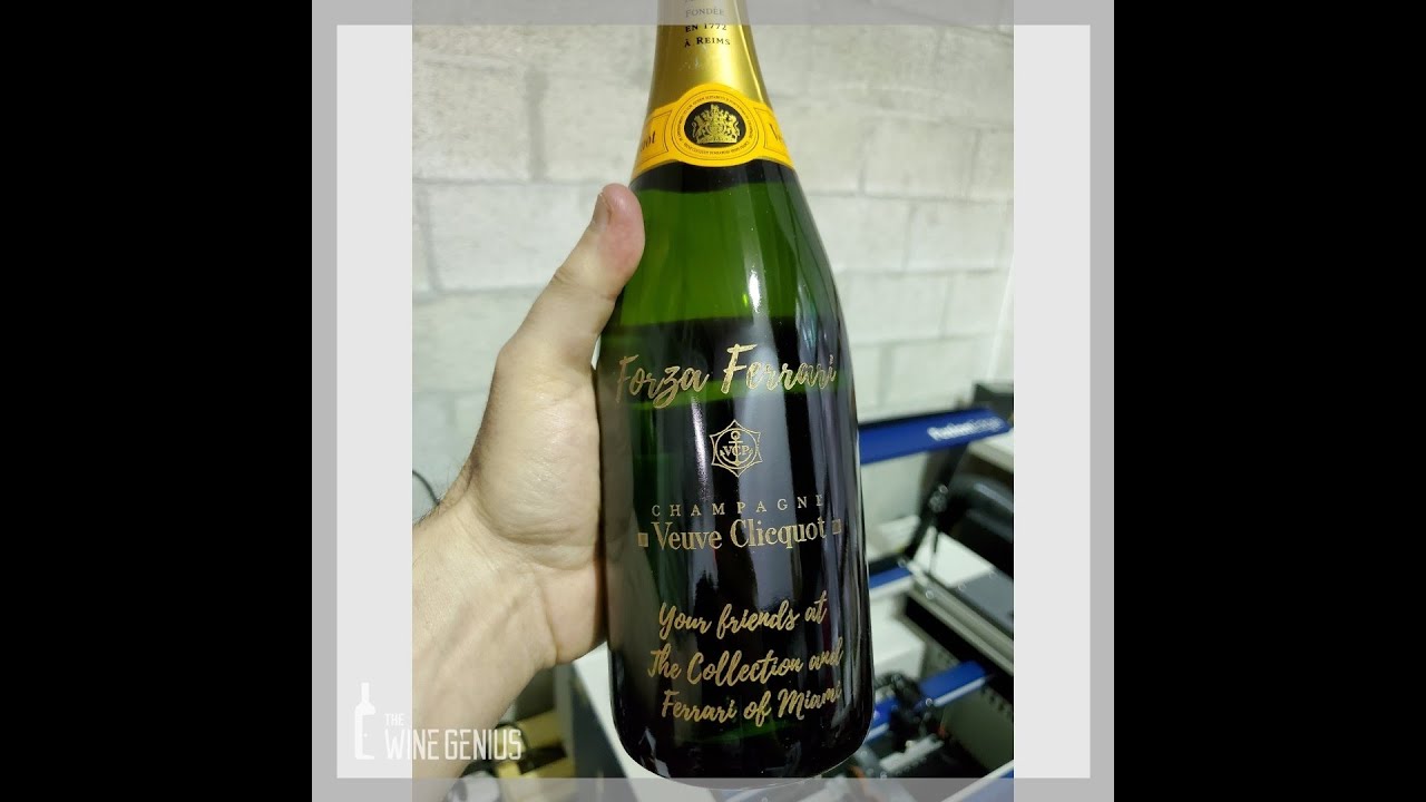 Custom Engraved Veuve Clicquot Champagne for Ferrari
