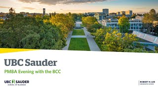 UBC PMBA Evening with the BCC