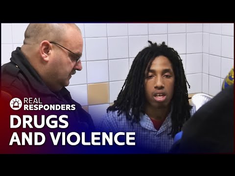 COPS PUT SUSPECT IN JAIL FOR DRUG POSSESSION AFTER BEING CAUGHT JAYWALKING | REAL RESPONDERS