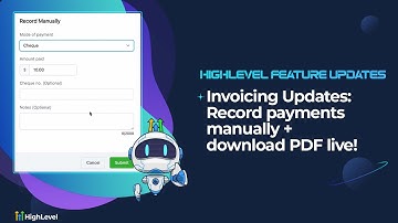 Invoicing Updates    Record payments manually + download PDF live!