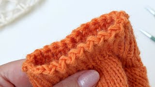 картинка: Лучший способ закрытия петель резинки/Идеальный край для рукавов, горловины, низа изделия