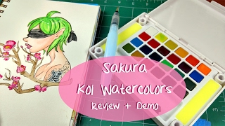 KOI WATERCOLORS REVIEW + DEMO ~ Watercolor Illustration