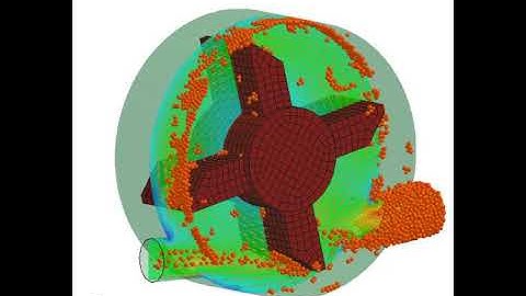 CFD Simulation Coupled to DEM for a Rotating Mechanism in LS-Dyna