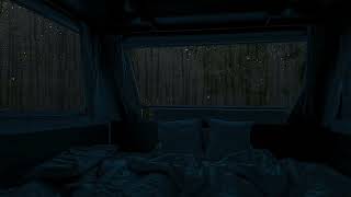 Camping Car Window with Rain Sounds for a restful Deep Sleep - Night Thunderstorm for Insomnia