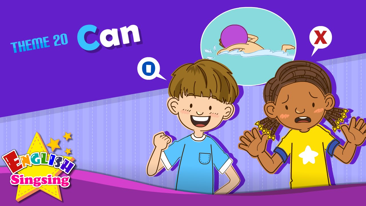 Theme 20 Can   Can you swim  ESL Song  Story   Learning English for Kids