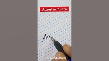 August in cursive writing #shorts #shortvideo #august #cursivewriting whatsapp status video