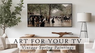 Vintage Spring Paintings Art For Your TV | Vintage Art Slideshow For Your TV | TV Art | 4K | 3.5 Hrs