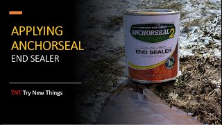 Applying Anchorseal - Log End Treatment.