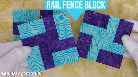 Easy and Quick Rail Fence Quilt Block - Mini Block Monday #19
