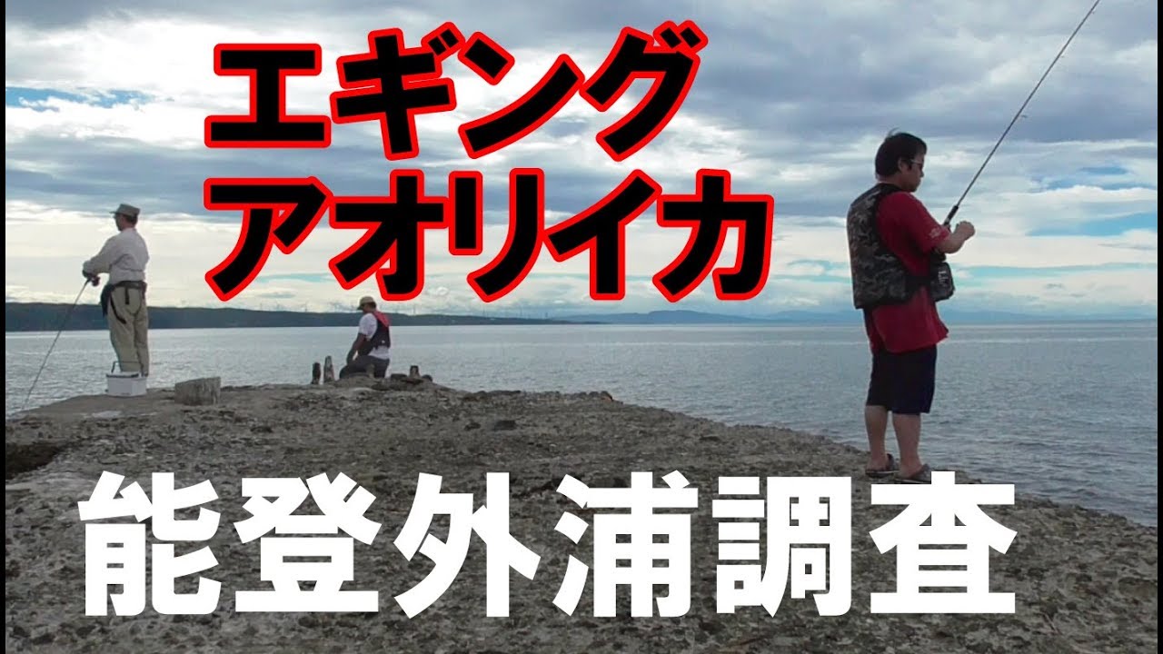 エギング 能登半島外浦 超有名漁港にてアオリイカ釣り Youtube