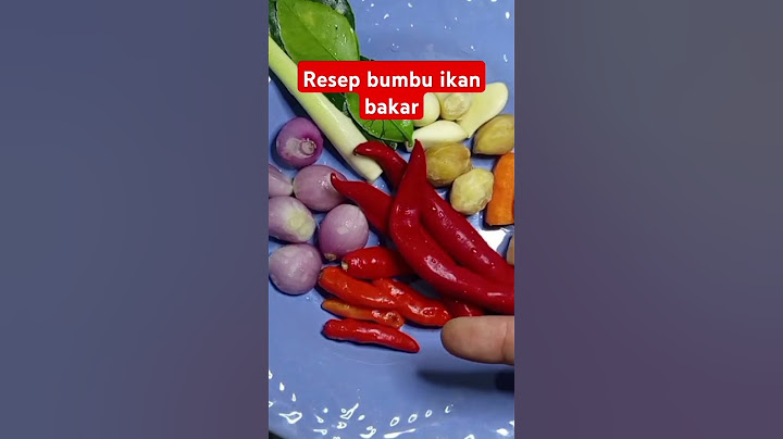 Resep bumbu ikan bakar istimewa√√