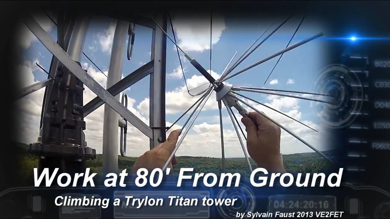 Climbing the 80Foot Trylon Titan Radio Tower for Maintenance Work see revised video link Climbing the 80Foot Trylon Titan Radio Tower for Maintenance Work see revised video link