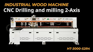 CNC DOUBLE‑DIRECTION 4‑SPINDLE DRILLING & MILLING MACHINE – 3000 mm | #woodworkingmachine