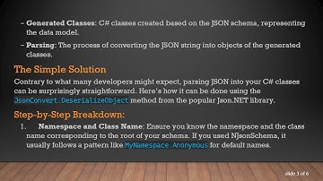 Parsing JSON into C#  Classes: Simplifying the Process with NJsonSchema