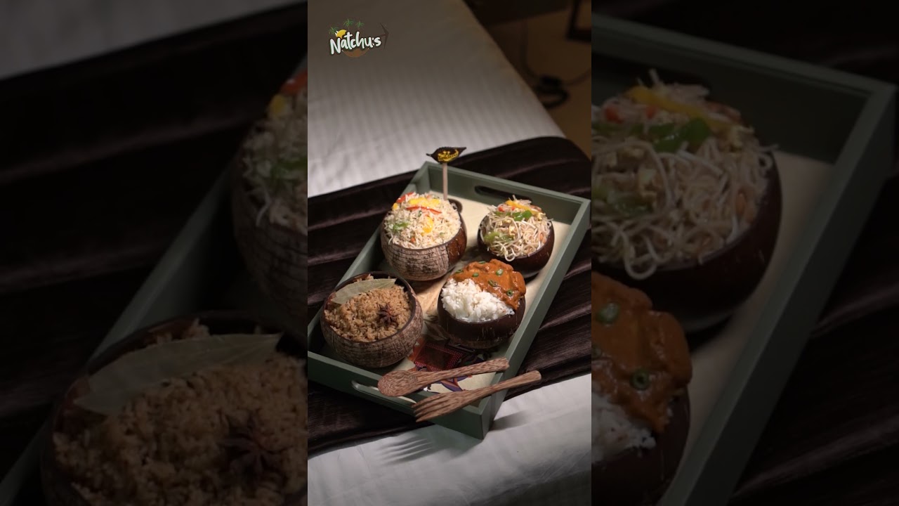 🌿Eco Dining Redefined! Natchu’s Wooden & Coconut Set🌿