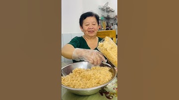 Ai muốn biết cách làm chà bông nhanh, không phải xé mỏi tay nè ? #ngoctaphoa #chabongheo #chabong