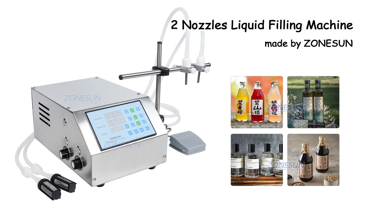 How To Use The 2 Nozzles Liquid Filling Machine YouTube