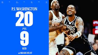 P.J. Washington (20 PTS 9 REB) at Miami Heat | October 26, 2026