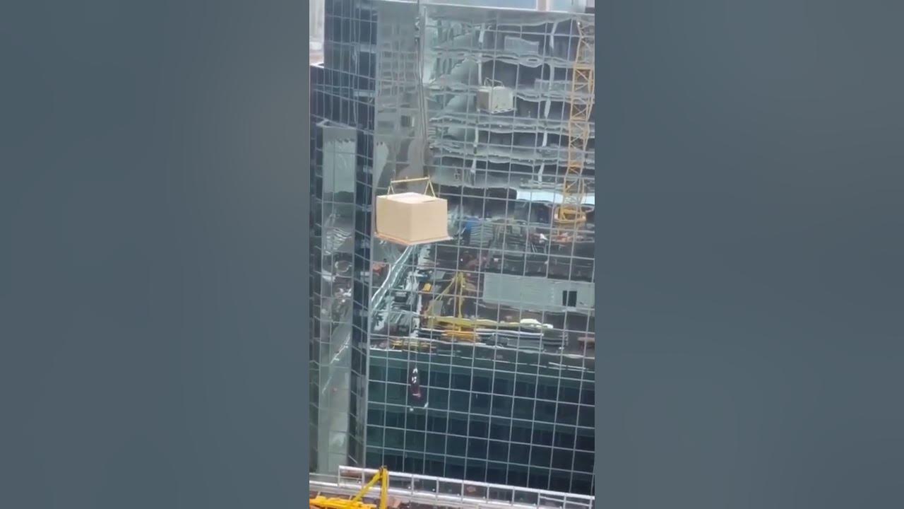 worker lifted to the 30th floor YouTube