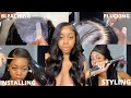 HOW TO MAKE YOUR CLOSURE LOOK LIKE SCALP! Start to finish body wave closure wig install |INCOLORWIG