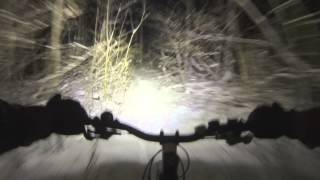 MTB Abfahrt Anninger Nacht Schnee - ungeschnitten - stabi - 30fps (Lupine Betty R + GoPro 3 Black)