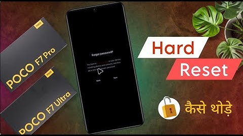 Poco F7 Pro Pattern & Password Lock Reset | How to Hard Reset Poco F7 Ultra if Forgot Password