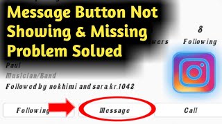 Fix Instagram Message Button Not Showing & Missing Problem Solved