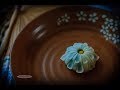 茶果子系列——凛菊 How to make wagashi-Blue Chrysanthemum