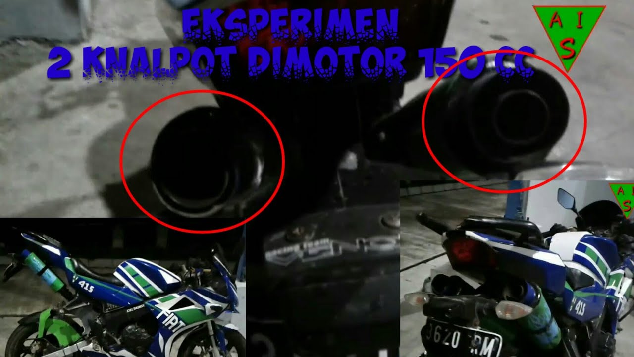 EKSPERIMEN!!! Tes sound motor minerva VX 150 CC menggunakan dua knalpot YouTube