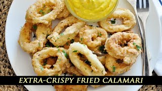 EXTRA-CRISPY FRIED CALAMARI With Cheat SAFFRON AIOLI EXTRA-CRISPY FRIED CALAMARI With Cheat SAFFRON AIOLI