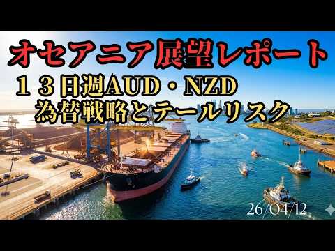 【豪ドル・NZドル】オセアニア市場展望レポート：１３日週AUD・NZD為替戦略とテールリスク　26/04/12 ＃オーストラリア経済　#ニュージーランド経済