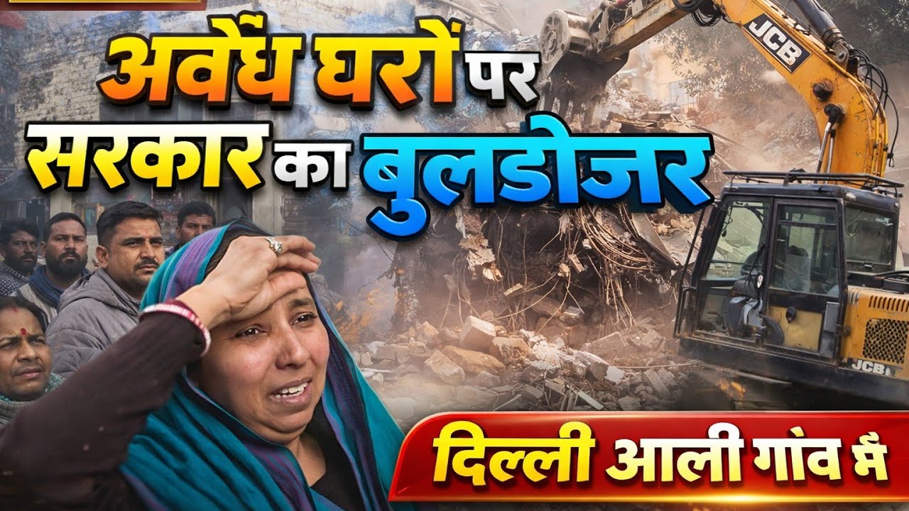 बदरपुर आली गाँव में चला बुलडोजर | Bulldozer Action in Badarpur Aali Village Delhi