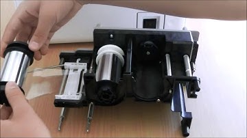 How to change the ribbon in a Nisca PR C201card printer.