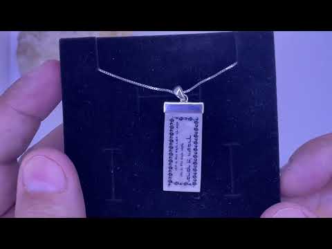 SA1961 - Silver 925 "Priestly Blessing" pendant with CNC engrave on real Jerusalem stone