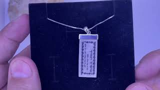 SA1961 - Silver 925 "Priestly Blessing" pendant with CNC engrave on real Jerusalem stone