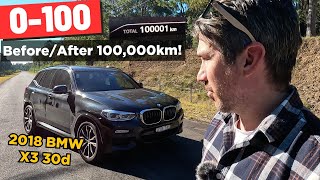 BMW X3 xDrive30d ownership experience at 100,000km (0-100 degradation, servicing costs, wear &amp; tear)