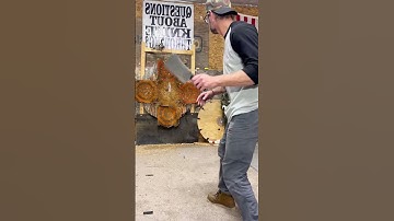 He Actually Hit That Shot! 😳🎯 Axe Throwing Trick Challenge! #shorts