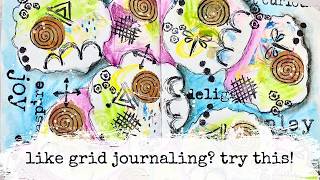 Grid Journaling with a Twist | Mixed Media Art Journal Tutorial