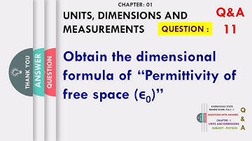 Obtain the dimensional formula of “Permittivity of free space (ϵ0)”