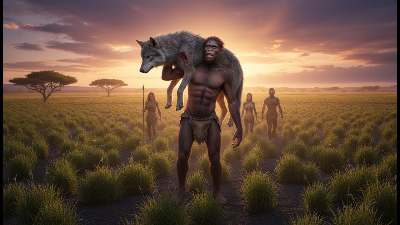 2.1 Million Years Ago: Prehistoric Humans vs Giant Wild Wolves