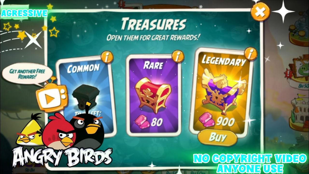 Angry bird's 2 TREASURER legendary Items crate opening Gameplay 