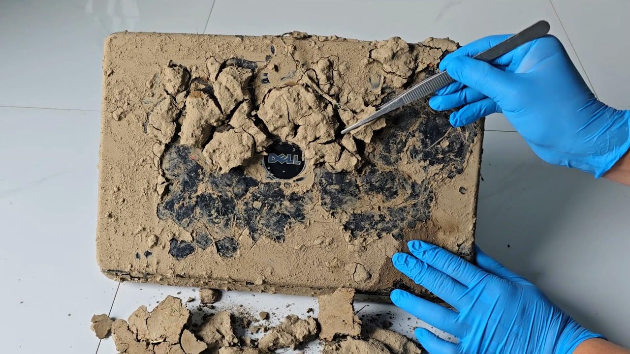 Satisfying Deep Cleaning of a Dell Laptop | ASMR