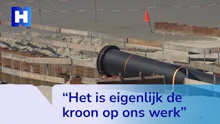 Megaoperatie: gigakabel vanuit zee onder duinen aan land getrokken