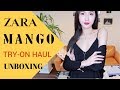 开箱试穿 zara mango unboxing try on haul 男装乱入