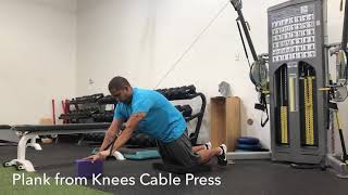 Plank from Knees Cable Press
