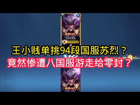 王小贱：王小贱单挑94段国服苏烈？竟然惨遭被八国服游走给零封了？【王者荣耀】
