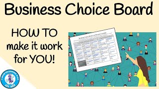 How to make the Business Learning Choice Board for Distance Learning work for you!