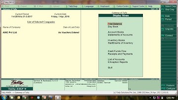 Export and Import Data from Tally.ERP 9 in XML Format