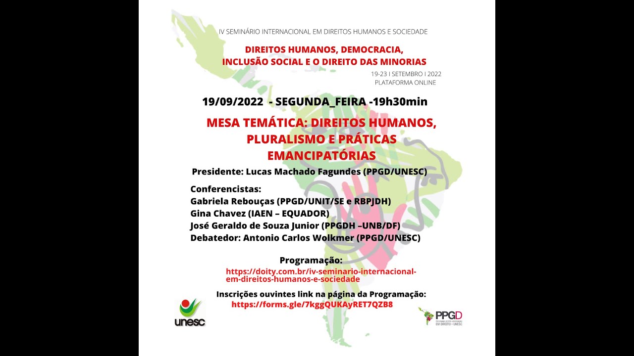 IV Seminário Internacional em Direitos Humanos e Sociedade