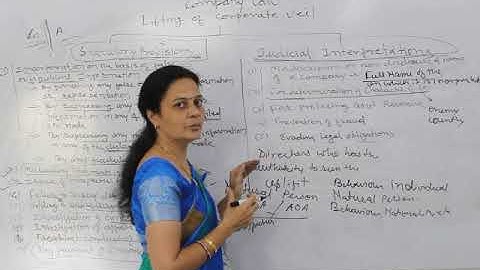 B.Com Sem I - Company Law : Lecture 5
